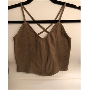 Urban Outfitters olive crop tank